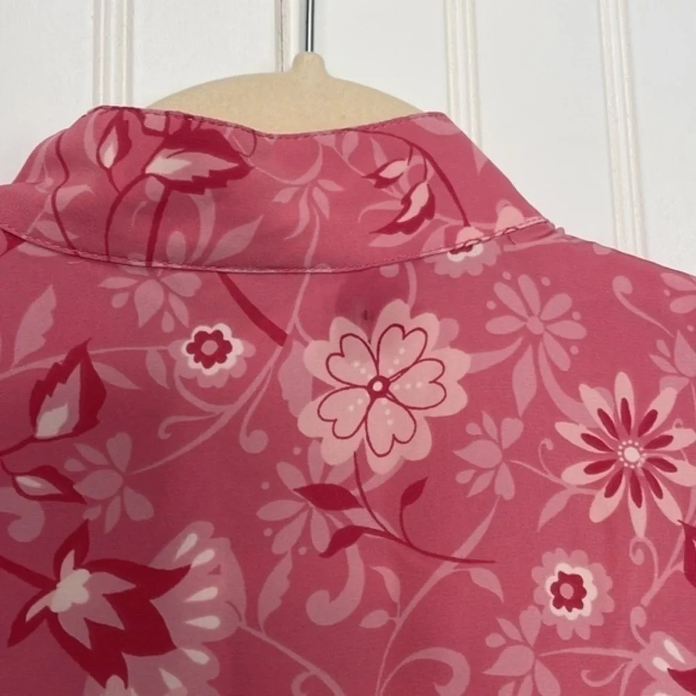New TOG Shop Petites Pink Button Down Top Size 12 P - Picture 10 of 10
